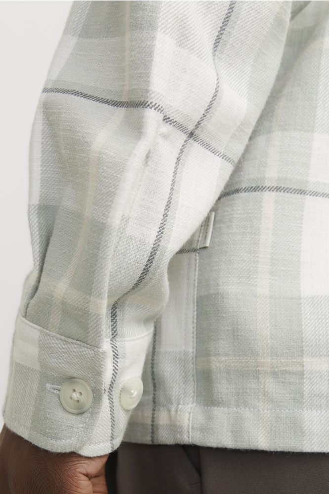 JPRCCRAYMOND SPRING CHECK OVERSHIRT 12274956 AQUA GRAY